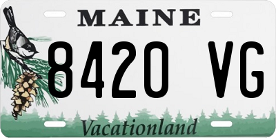 ME license plate 8420VG
