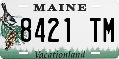 ME license plate 8421TM