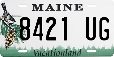 ME license plate 8421UG