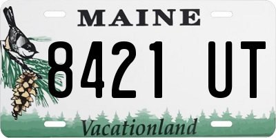 ME license plate 8421UT