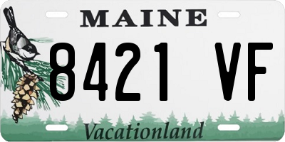 ME license plate 8421VF