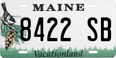 ME license plate 8422SB