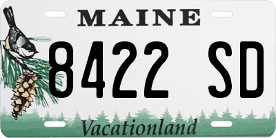 ME license plate 8422SD