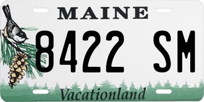 ME license plate 8422SM