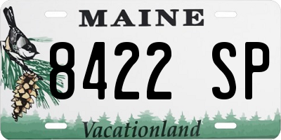 ME license plate 8422SP
