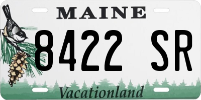 ME license plate 8422SR