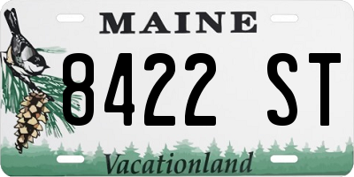 ME license plate 8422ST