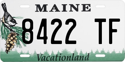 ME license plate 8422TF