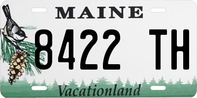 ME license plate 8422TH