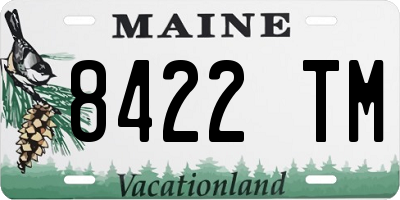 ME license plate 8422TM