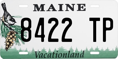 ME license plate 8422TP