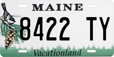 ME license plate 8422TY