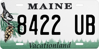 ME license plate 8422UB