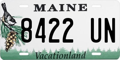 ME license plate 8422UN