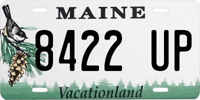 ME license plate 8422UP