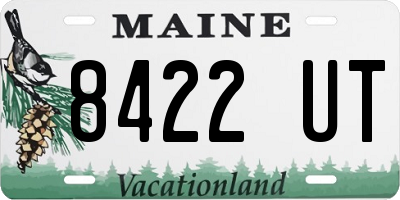 ME license plate 8422UT