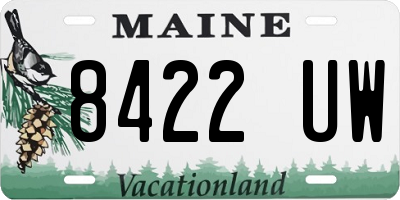 ME license plate 8422UW