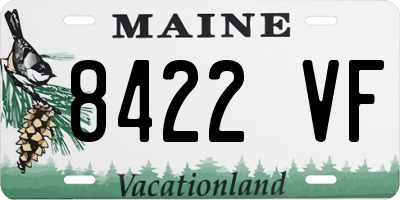 ME license plate 8422VF