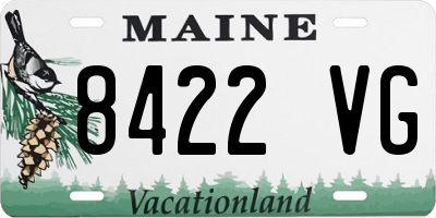 ME license plate 8422VG