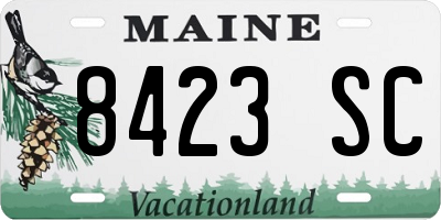 ME license plate 8423SC