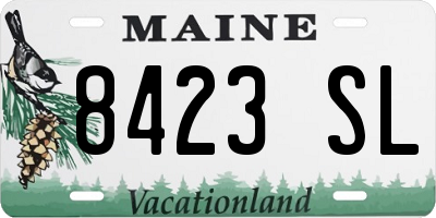 ME license plate 8423SL