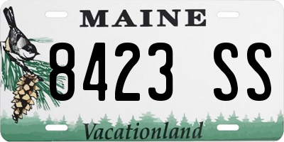 ME license plate 8423SS