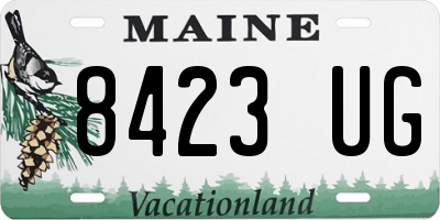 ME license plate 8423UG