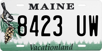 ME license plate 8423UW