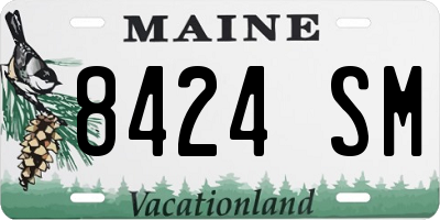 ME license plate 8424SM
