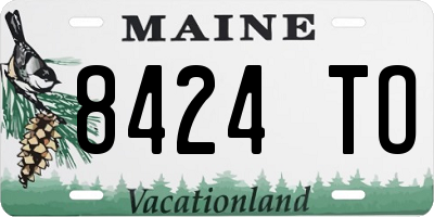 ME license plate 8424TO