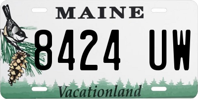 ME license plate 8424UW