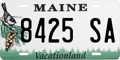 ME license plate 8425SA