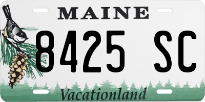 ME license plate 8425SC
