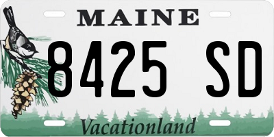 ME license plate 8425SD