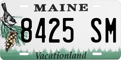 ME license plate 8425SM