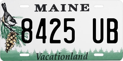 ME license plate 8425UB