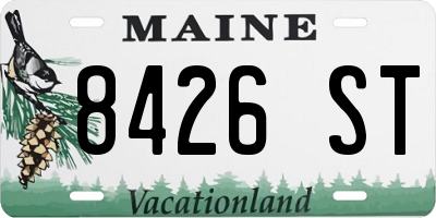 ME license plate 8426ST