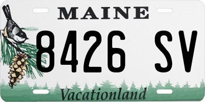 ME license plate 8426SV