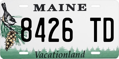 ME license plate 8426TD