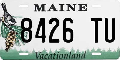 ME license plate 8426TU
