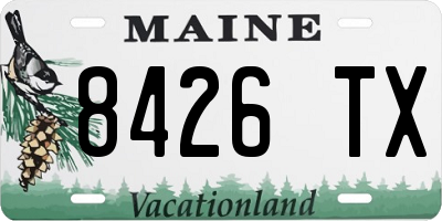 ME license plate 8426TX