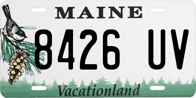 ME license plate 8426UV