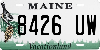 ME license plate 8426UW