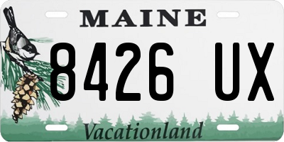 ME license plate 8426UX