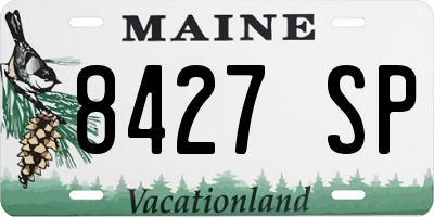 ME license plate 8427SP
