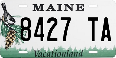 ME license plate 8427TA