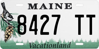 ME license plate 8427TT