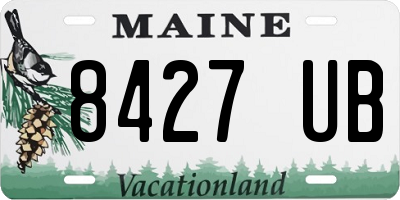 ME license plate 8427UB
