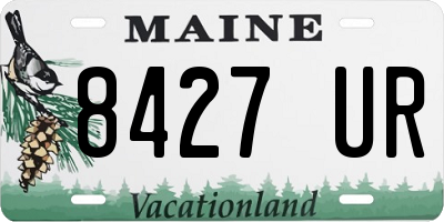 ME license plate 8427UR