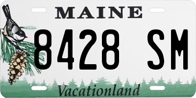 ME license plate 8428SM